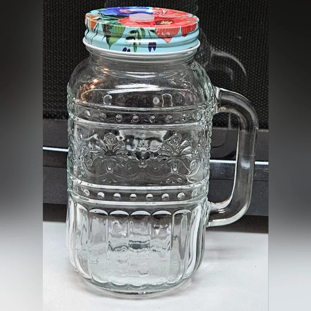 The Pioneer Woman Clear 32oz Mason Jar with Handle